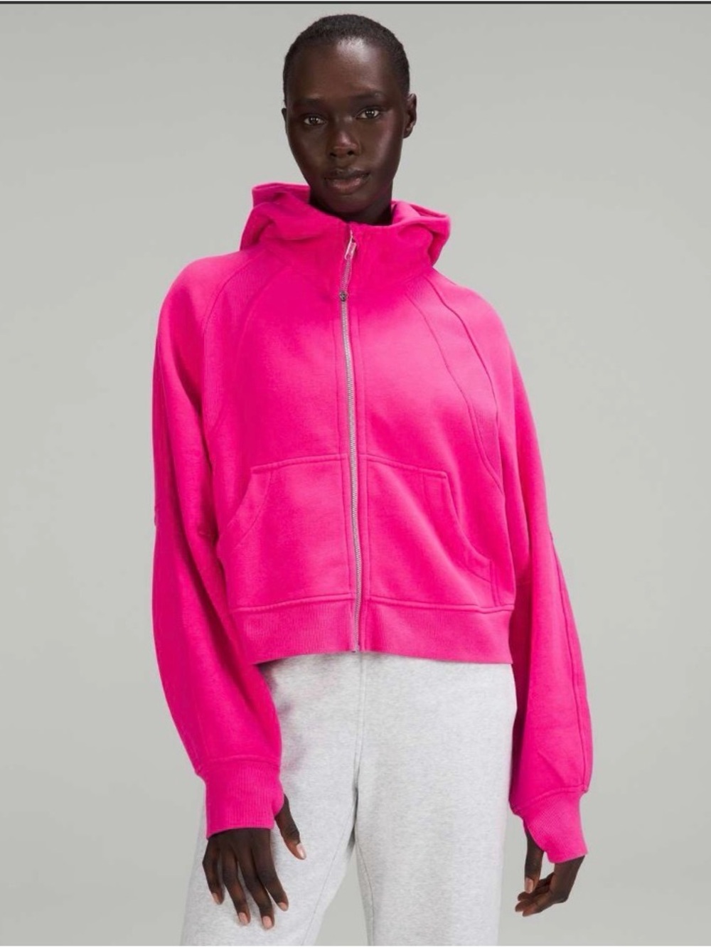 Women's Hot Pink Zip-Up Hoodie